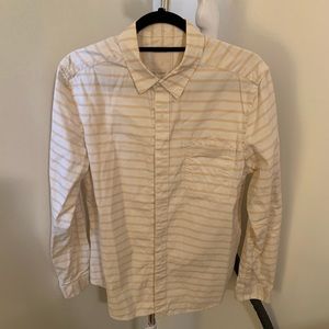 Life after denim oxford shirt medium stripe cream